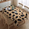 thumbnail image 2 of Brown and Black Of Leopard Print Rectangle Tablecloth 60"x84",Waterproof Polyester Rectangle Table Cloth, Wipeable Spillproof Polyester Tablecloth for Dining, Camping, Indoor and Outdoor, 2 of 5