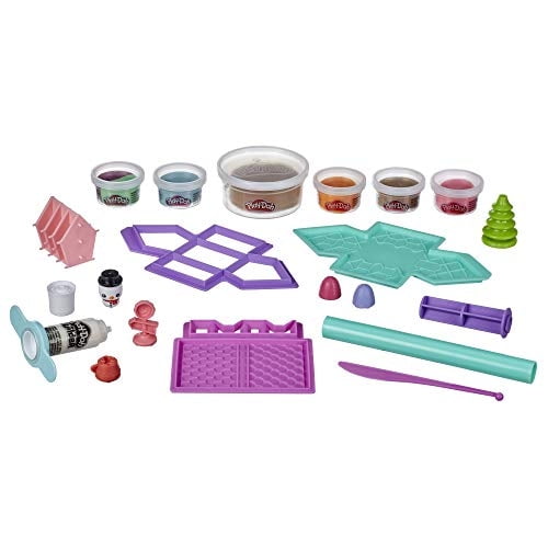 Kit de construcción de juguetes Gingerbread House Builder de Play-Doh para niños de 5 años y más con 6 no TOX Play-Doh Play-Doh