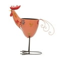 thumbnail image 6 of DecMode 19" x 20" Pink Metal Rooster Planter with Floral Pattern Planter, 6 of 9