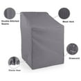 thumbnail image 3 of YYDSBNHH Stacking Chair Covers Outdoor - Water Resistant Polyester Patio Furniture Covers - 26W x 28D x 48H - UV Protection, Drawcord & Vents - Charcoal, 3 of 7