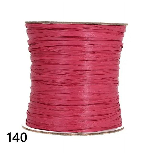 250 Y/roll Cotton Raffia Yarn for Summer Beach Hat Crochet Bag Material DIY Handmade Supply