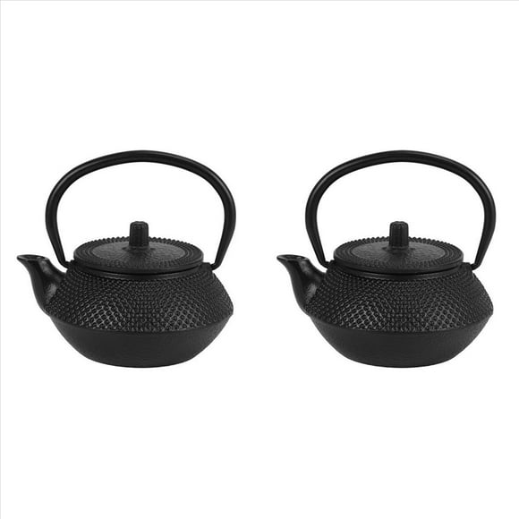 2X Tetera de Hierro con Infusor de Acero Inoxidable, Tetera de Hierro JaponéS Fundido, Tetera Oolong Tea Puer, Tetera de 300ML