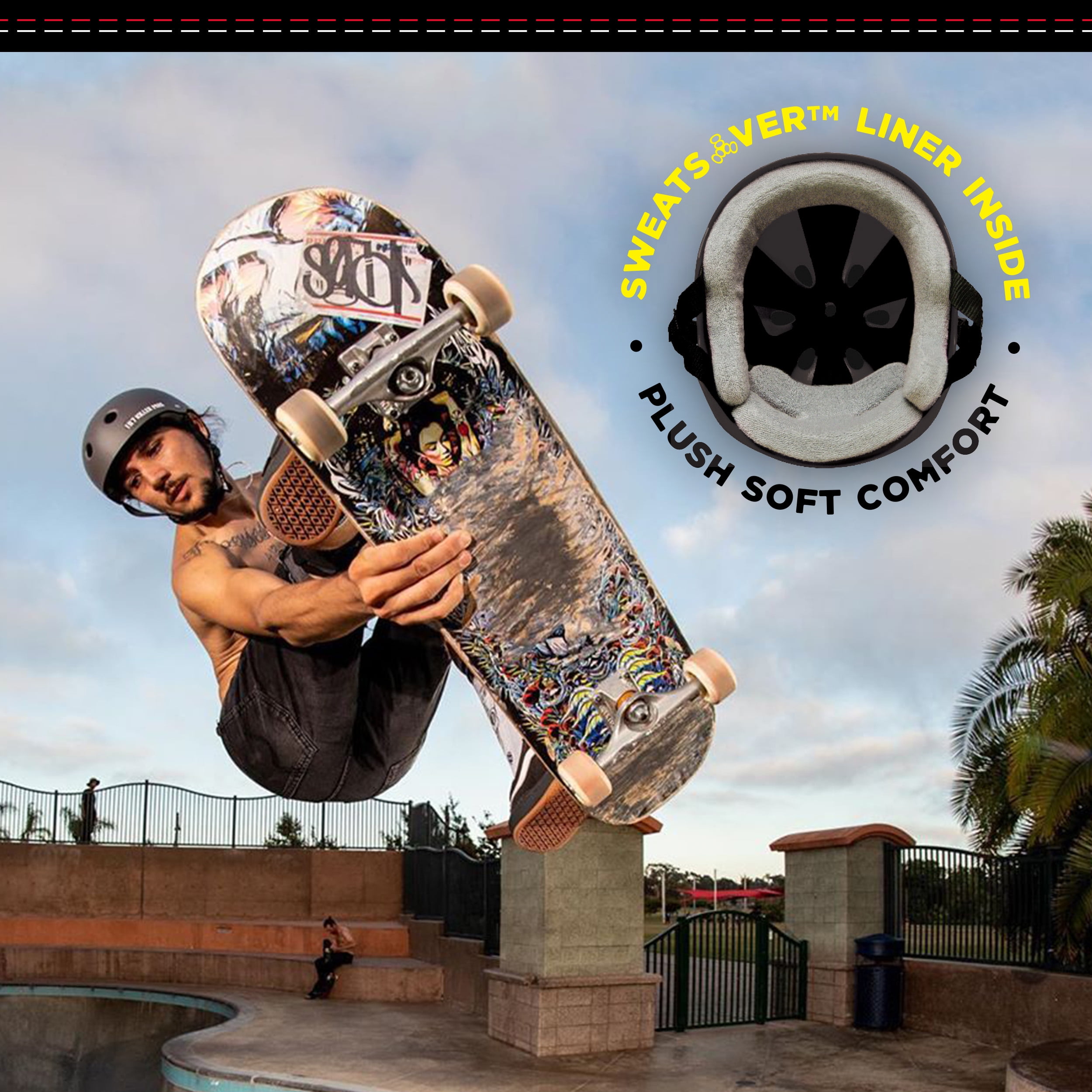 某メーカー Killer 187 Pads Liner Sweatsaver with Helmet Skate Pro スケートボード