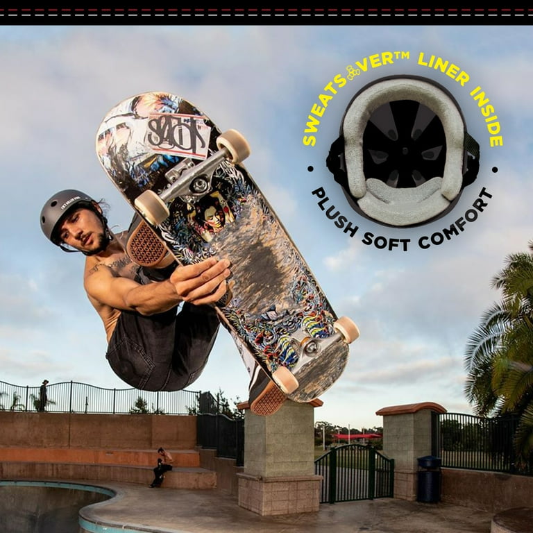 187 Killer Pads Pro Skate Helmet with Sweatsaver Liner, White