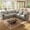 Gray, variant on BedLuxury 105" Modular Sectional Sofa with Movable Ottoman, L-Shaped Deep Seat Cloud Couch for the Living Room, 3-Seat, Beige