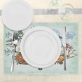 thumbnail image 3 of Ambesonne Underwater Place Mats Set of 4, Fishing Sea Food, Standard Size, Mint Green Multicolor, 3 of 6