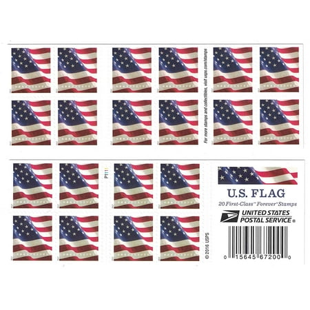 Stamp Booklet Cover (US Flag 2017 Forever Stamps - Book of 20, Brand new double-sided booklet of 20 Forever Stamps By)
