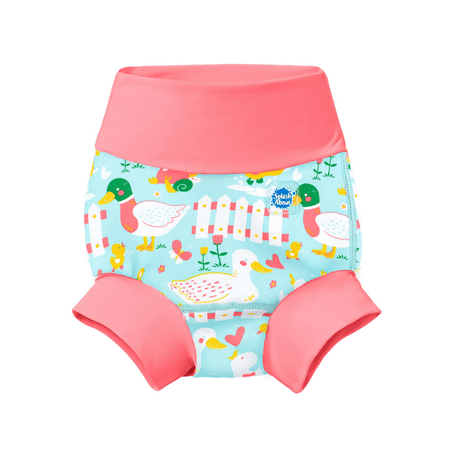 

Splash About Girl s Happy Nappy Cloth Swim Diaper Little Ducks 12-24 Months