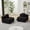 Black + Chenille + 2 Seat + Foam, variant on Chenille sectional sofa with 2 pillows,Symmetrical Modular Sofa Sectional for bedroom, living room, office for leisure or nap, reading room, and lobby