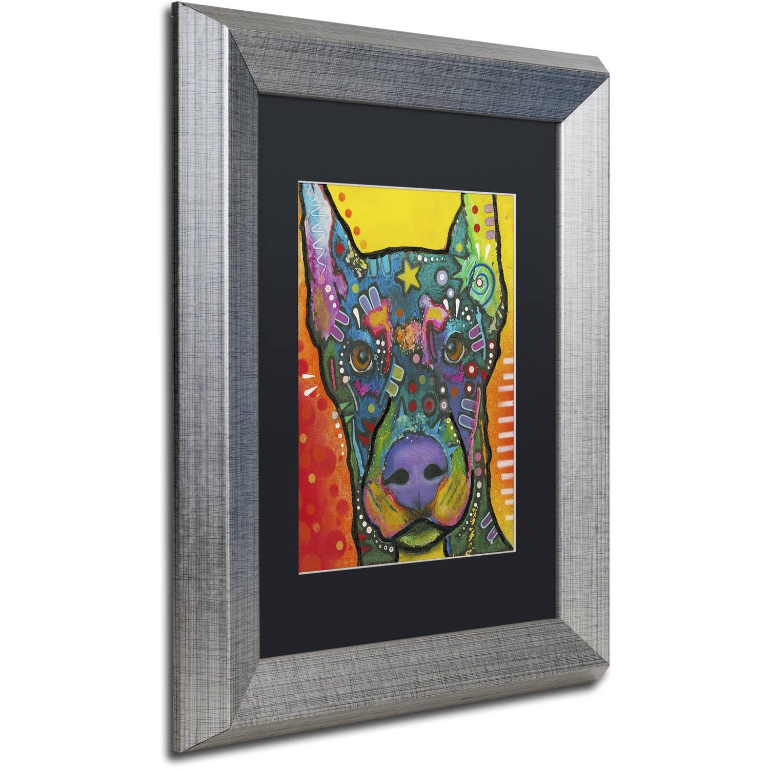 Trademark Fine Art "17" Canvas Art by Dean Russo, Black Matte, Silver Frame