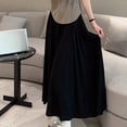 thumbnail image 4 of HomeGardon Nightgowns for Women,Skirts for Women Fashion Casual Solid Color Thin Bottoming Skirt A-line Skirt Half-length Nightgown Nightdress,M-XXL, 4 of 6