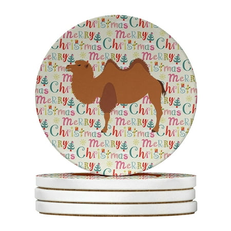 

Bactrian Camel Christmas Large Sandstone Coasters Pack of 4 4 in x 4 in