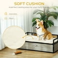 thumbnail image 3 of Elevated Dog Bed Medium-size Pet Sofa Furniture w/ Drawer Cushion, 3 of 9