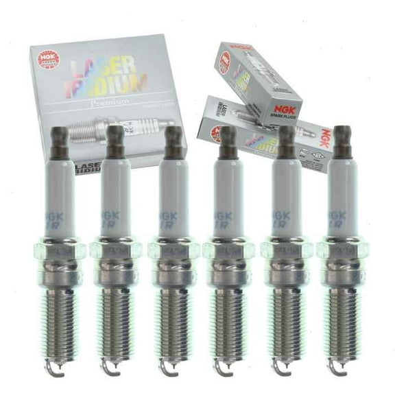 6 pc NGK Laser Iridium Spark Plugs compatible with Chevrolet Equinox 3.0L 3.6L V6 2008-2017