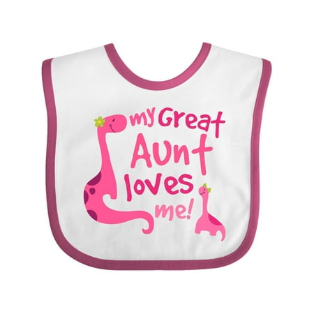 Great Aunt Bib - My Great Aunt Loves Me Dino Baby Bib