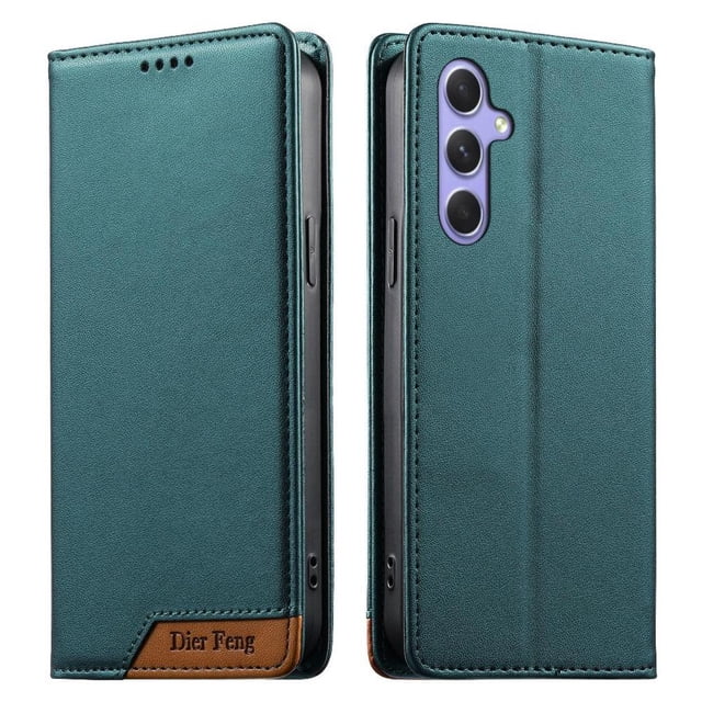 Wallet Case for Samsung Galaxy A54 5G with RFID Blocking, Magnetic Flip Cover, Card & Cash Slots Green
