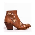thumbnail image 3 of Shyanne Women's Millie Floral Embroidered Booties Round Toe Brown 9 1/2 M  US, 3 of 7