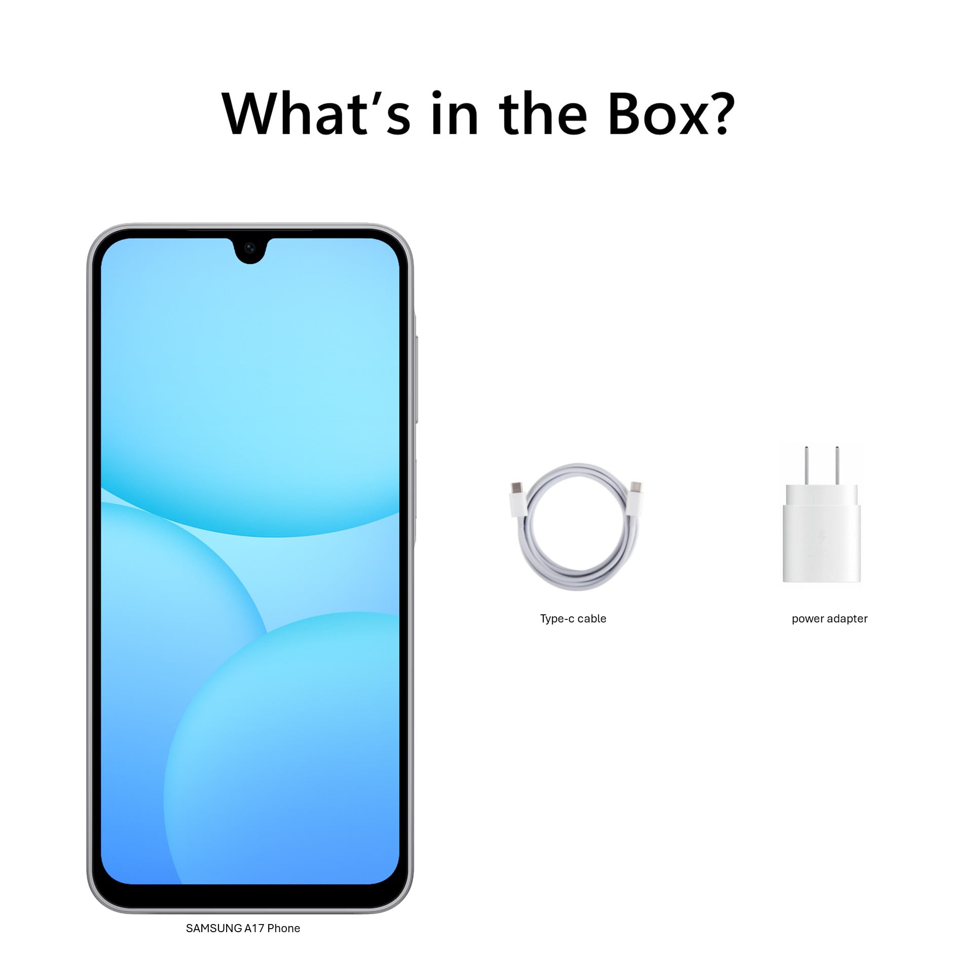 Samsung Galaxy A17 5G Unlocked | 8GB RAM + 256GB Storage | 6.7" AMOLED 90Hz | 50MP Triple Camera | International Version | Works with Most US Networks | 5000mAh Battery – Grey with 25W Fast Charger