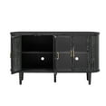 thumbnail image 5 of Tcbosik 60" Oval Sideboard Buffet Cabinet, Coffee Bar Cabinet with Glass Doors, Storage Cabinet with Adjustable Shelves, Accent Cabinet for Kitchen, Dining Room, Living Room, Black, 5 of 10