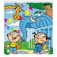 thumbnail image 3 of Ambesonne Cartoon Shower Curtain, Mischievous Boy, 69"Wx84"L, Multicolor, 3 of 3
