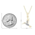 thumbnail image 5 of AFFY 0.10CT Natural Diamond Hummingbird Pendant Necklace for Women 14K Yellow Gold over Silver, 5 of 7