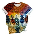 thumbnail image 4 of Youyipin Womens Tops Retro Horse Equestrian Clothing Equestrianism Equestrian T-Shirt Basic Tees Graphic Tees For Women, 4 of 5