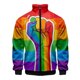 thumbnail image 3 of Chaqueta con cremallera y estampado 3D de arcoíris LGBT para hombres y mujeres, abrigo de manga larga con patrón colorido, chaquetas holgadas deportivas de calle a la moda, 3 of 5