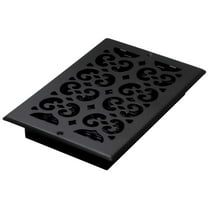 Decor Grates 6" x 10" Textured Black Painted Steel Wall/Ceiling Register