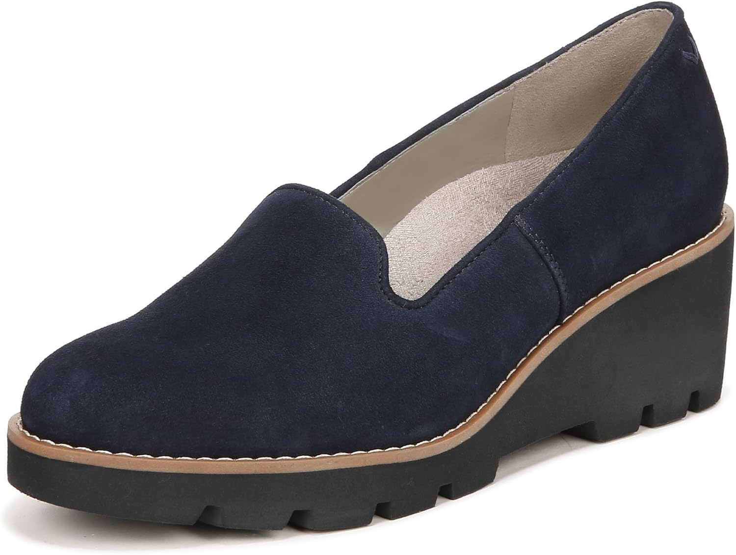Vionic Sereno - Scarpe Con Zeppa Donna - Tacco Largo - Supporto Arco Plantare - Colore Cammello - 7 UK Wide