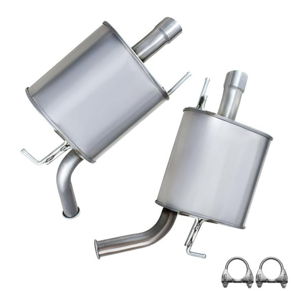 Northeastern Exhaust Stainless Steel Pair of Mufflers Exhaust System Kit Fits 2009–2011 Infiniti G37 3.7L Sedan – Direct Fit