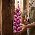 thumbnail image 5 of Artificial String of Purple Garlic Fake Vegetable Kitchen Wall Hanging Decor, 5 of 7