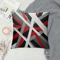 thumbnail image 2 of Nawypu  Red Black Throw Pillow Covers Stripes Design Retro Decorative Pillow Cases Square Pillocases for Bed Sofa, 2 of 5