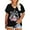 Black, variant on Women's Plus Size Tops Magical Shirt for Women Magic Kingdom Tshirt Family Vacation Tee Castle Believe in The Magic Tie Dye Short Sleeves Tops