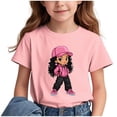 thumbnail image 1 of GreatBaby T-shirt Respirant pour Enfants avec Manches Courtes pour Garçons Filles Rentrée des Classes Saison Col Rond Manches Courtes Hauts Décontractés Polyvalents pour Extérieur (Rose2,3 Ans), 1 of 7