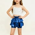 thumbnail image 2 of Ccpelsie Girls Shorts Summer Girls Running Shorts with Pockets Drawstring Kids Gym Workout Sports Shorts(Sky Blue,3-4 Years), 2 of 8