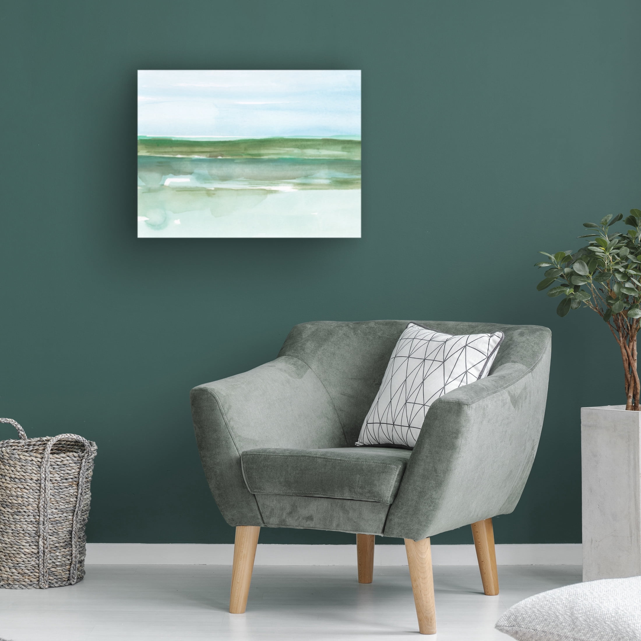 Canvas Wall Art - Ethan Harper 'Serene Aqua I' Wall Art for Living Room, Bedroom, or Office Décor by Trademark Fine Art - 19 x 14 Inches