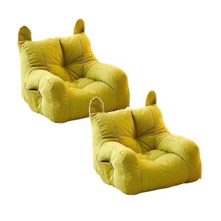 2Pcs 15.0 Sofa Pet Bed Cute Ear Sofa Bed & Bed Mat Bright Yellow Linen Bed for Small & Medium and Cats Soft Washable for Cats Beds Green Happy 2026!