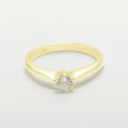 thumbnail image 5 of LBG British Made 14k Yellow Gold Cubic Zirconia Womens Engagement Ring - 33 size options - Size 10.5, 5 of 7