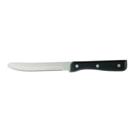 Walco 980527 HD Steak Knife with Black Delrin Handle - Dozen