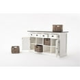 thumbnail image 6 of Pemberly Row Accent Mahogany Wood Buffet with 4 Basket Set in White, 6 of 9