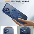 thumbnail image 5 of Magnetic for iPhone 16 Case,[with 360°Rotatable Invisible Magnetic O-Ring Stand][Military Grade Shockproof][Compatible with MagSafe] Slim Translucent Matte Phone Case for iPhone 16 6.1", 5 of 12