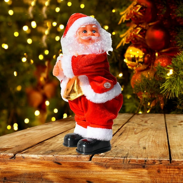 Un Santa Claus Que Baile De Juguete Muñecas De Navidad Animadas
