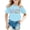 L185 Light Blue, variant on Curuila Toddler Kids Girls T Shirts Short Sleeve Letter Print Crew Neck Tops For Girls Loose Fit Casual Back To School Clothes Size 1-2 Years