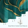 thumbnail image 6 of Teal Gold Marble Pattern Shower Curtain 36"x72" ,Bathroom Decorative Shower Curtains Set with 12 Hooks,Modern Waterproof Washable Shower Curtain, 6 of 6