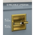 thumbnail image 4 of Recessed Toilet Paper Holder, Stainless Steel Durable Tissue Roll Holder Wall Mount for Bathroom Space Saving Design with Mounting Bracket, in Wall Toilet Paper Dispenser Insert, Gold, 4 of 8