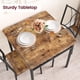 thumbnail image 4 of 3 - piece small dining mesa set para 2: square mesa con 2 forrado sillas, ideal para para small spaces in kitchens y apartments, 4 of 8