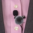thumbnail image 4 of 2 protectores de viento peludos para micrófonos: protector de viento para micrófono de solapa de solapa, protector de viento Dead Cat para mini micrófono de solapa con clip., 4 of 7