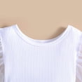 thumbnail image 4 of SHTXOZHI Baby Girls 2 Pcs Set Summer Puff Short Sleeve Tops Elastic Waist Jean Pants Toddler Outfit, 4 of 7