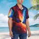 thumbnail image 3 of Fotbe Wolf Camisa Hawaiana para Hombre Unisex – Camisa Casual de Verano con Botones de Manga Corta de Algodón y Lino,Small, 3 of 7