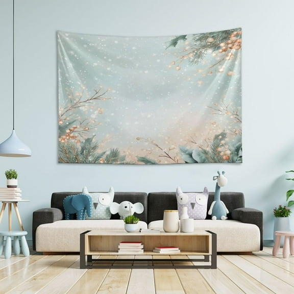 WOBOGO Winter Themed Pattern Tapestry 60×40in Home Living Room Bedroom Wall Hanging Ornaments